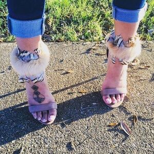 Furry Feathered Heels